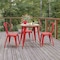 Flash Furniture 30 RD Dining Table Brown Poly Top/Red Frame JJ-T14623-80-BRRD-GG - alternate 4